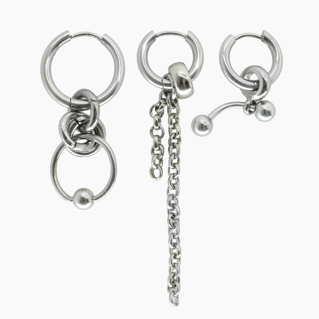 conjunto de brincos e. ariely